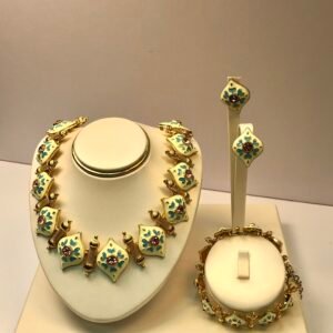 Medieval Enamel Painted Jewelry Set