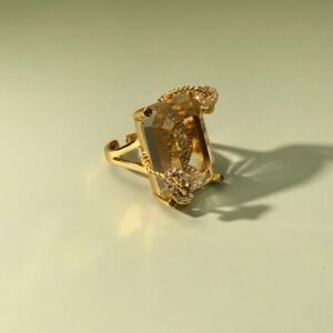 Medieval Vintage Rhinestone Statement Ring